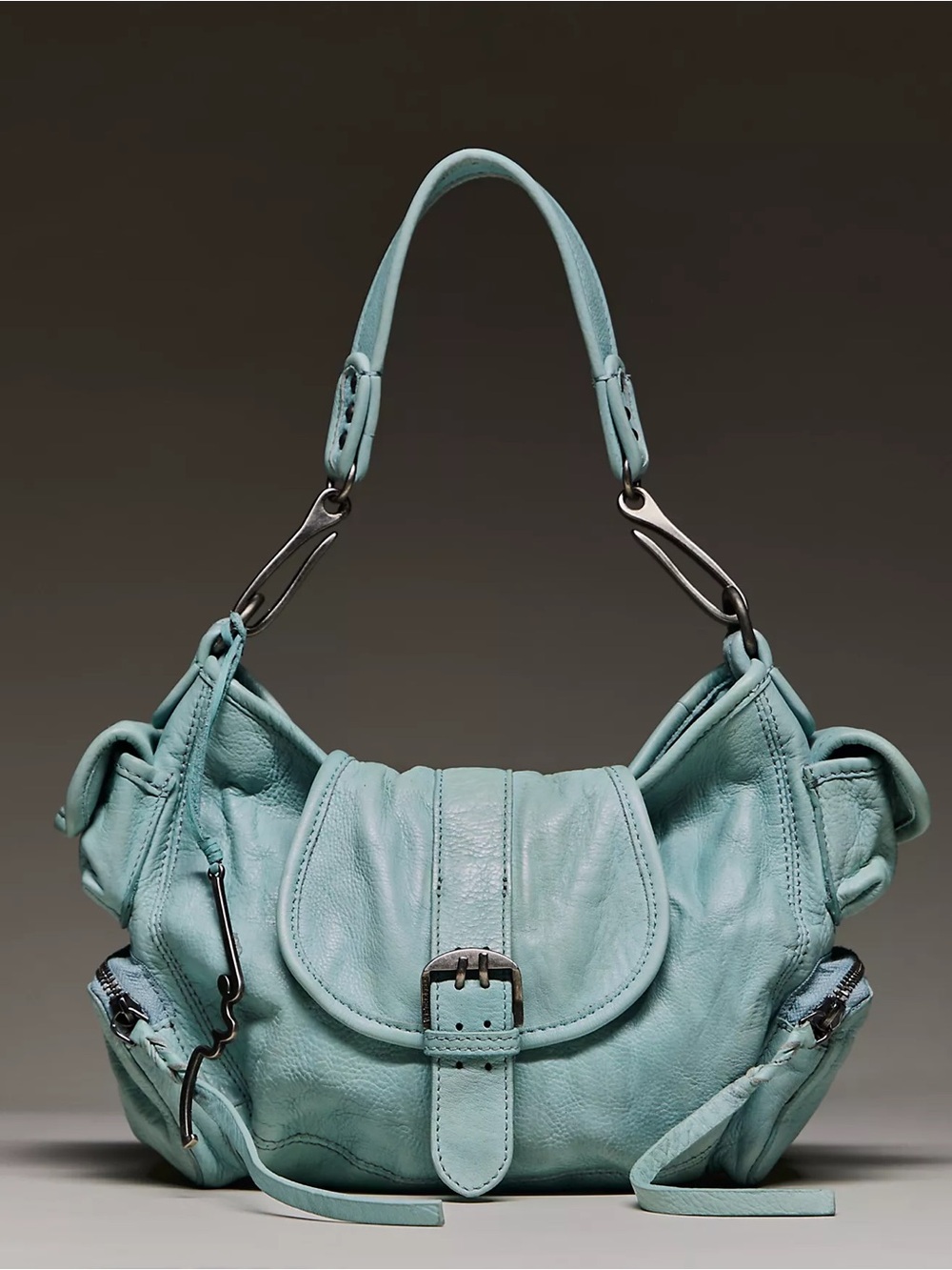 NWT Free People Baby Asher Bag Washed Sail Blue